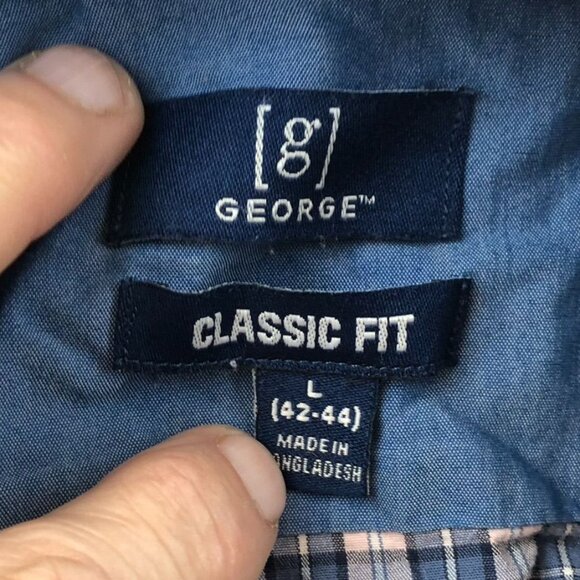 George Mens Shirt Large Lot of Three Classic Plaid Long Sleeve Button Down Y2K - Picture 11 of 15